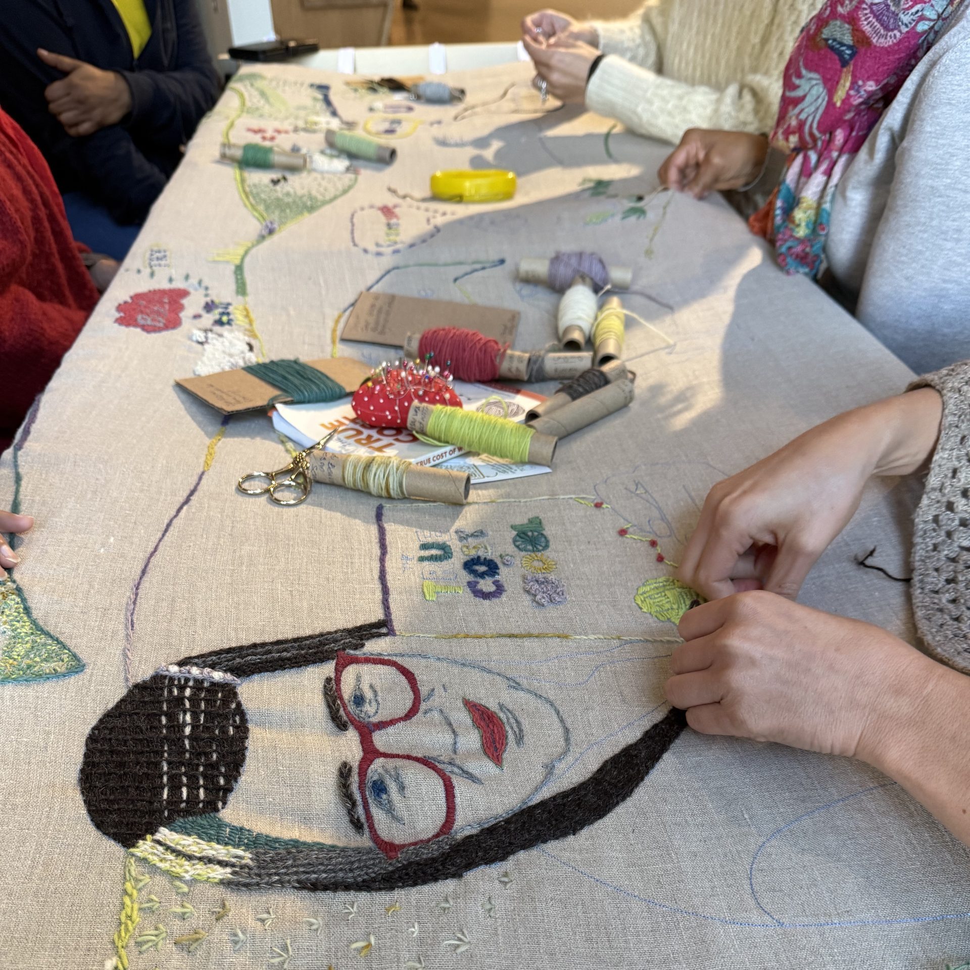 Pop-up stitching day at Concordia on October 9, 2025
